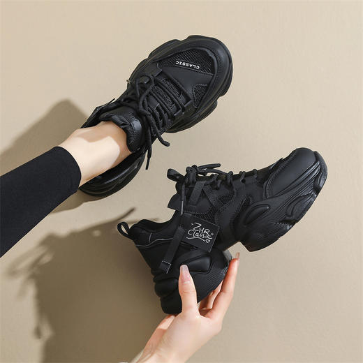 ZHR厚底运动鞋女2024春季新款时尚百搭休闲网面透气机能风老爹鞋 商品图6