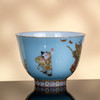 湖水蓝地古彩描金麒麟送子杯 商品缩略图3