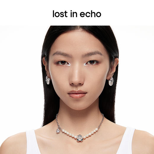 lost in echo原创设计师款Yetti珍珠项链小怪兽吊坠chocker锁骨链 商品图4