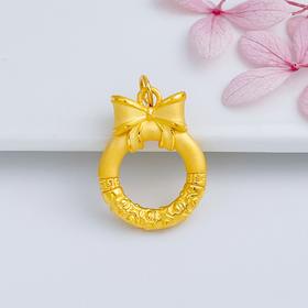 【限时7.5折】【定价黄金】足金 #在逃公主 #热卖 #悟空 【精品】3D硬金空心在逃公主悟空紧箍咒平安扣吊坠(AR3DDZ00006)（预售产品下单后不退款不退货不换货不补差价）