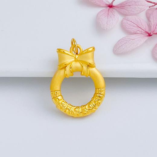 【限时7.5折】【定价黄金】足金 #在逃公主 #热卖 #悟空 【精品】3D硬金空心在逃公主悟空紧箍咒平安扣吊坠(AR3DDZ00006)（预售产品下单后不退款不退货不换货不补差价） 商品图0