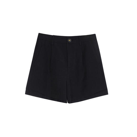 谜底A型直筒裤女2024春季新款简约时尚百搭休闲拼接短裤241MK0072 商品图4