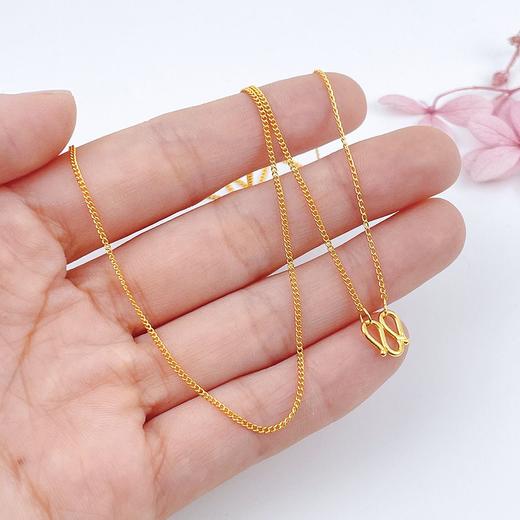 【限时克减150元】足金999.9 侧身链项链(XL00015-11)补差价）补差价）预售产品下单后不退款不退货不换货不补差价 商品图2