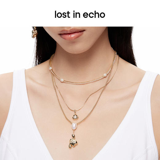 [捡漏价]lost in echo原创设计师款Yetti小怪兽玩气球三层项链多层次叠戴 商品图4