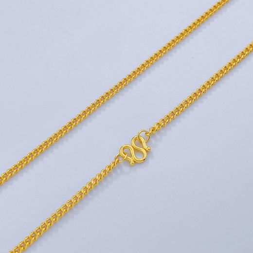 【限时克减150元】足金999.9 侧身链项链(XL00015-09)补差价）补差价）预售产品下单后不退款不退货不换货不补差价 商品图0