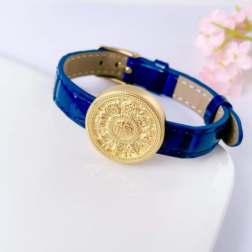 【定价黄金】足金 #八宝罗盘 #小红书 3D硬金空心八宝罗盘手串蓝色手表带成品手串(AJ3DSC00052-6)（预售产品下单后不退款不退货不换货不补差价）（预售产品下单后不退款不退货不换货不补差价） 商品图2