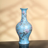 湖水蓝地粉彩描金玉兰纹盘口瓶 商品缩略图2
