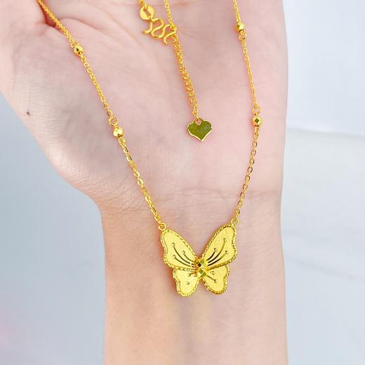 【限时克减150元】足金999 #九紫离火 (足金999字印)5G黄金调节间珠蝴蝶套链(5GTL00750)（预售产品下单后不退款不退货不换货不补差价） 商品图2