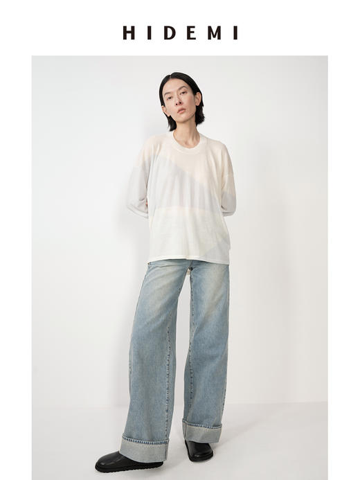 HIDEMI “我们的第一件龟背T”系列美利奴羊毛基础款简约柔软圆领打底衫 商品图8