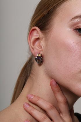 SOL DE VERANO 红墙系列心形耳钉