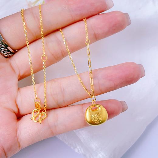 【限时克减150元】足金999 #小胖福 #小红书 5G黄金空心仿古法小胖福锁包套链小胖福套链调节套链(AG5GTL00278)（特殊产品下单后不退款不退货不换货不补差价） 商品图2