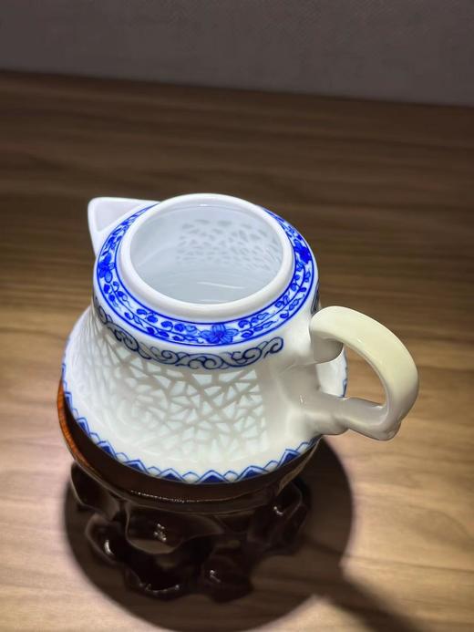 景德镇陶瓷 国瓷红叶 8头玲珑茶具钻石福 商品图3