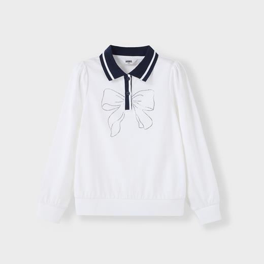 女童记忆棉POLO衫抗翻领长袖新款安奈儿童装实体店同款AG411548 商品图5
