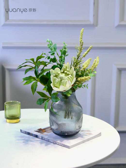 轻奢高端仿真花摆件酒店客厅花束假花摆设件绣球蝴蝶兰餐桌装饰花 商品图5