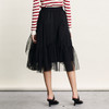 谜底网纱半身裙女2024春季新款复古文艺风宽松A型中长裙241MB0160 商品缩略图3