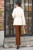 LNNNS 菱形格翻领单排扣外套棉服 14351 商品缩略图2