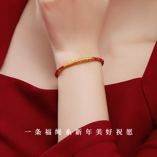 【金豆豆兑换】【东方结】五台山龙年本命年手链护身符太岁红绳龙鳞编织手绳男女 商品图4
