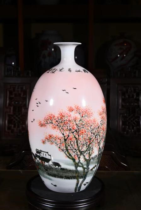 高温颜色釉胜似春光赏瓶 商品图0