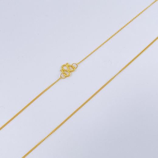 【限时克减150元】足金999.9 侧身链项链(XL00015-11)补差价）补差价）预售产品下单后不退款不退货不换货不补差价 商品图0