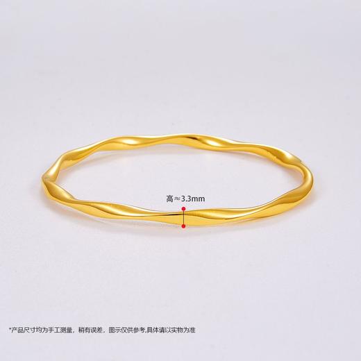【限时克减150元】足金999.9 #莫比乌斯  【精品】黄金实心镜面金莫比乌斯环固口手镯(SZ00726)预售产品下单后不退款不退货不换货不补差价） 商品图3