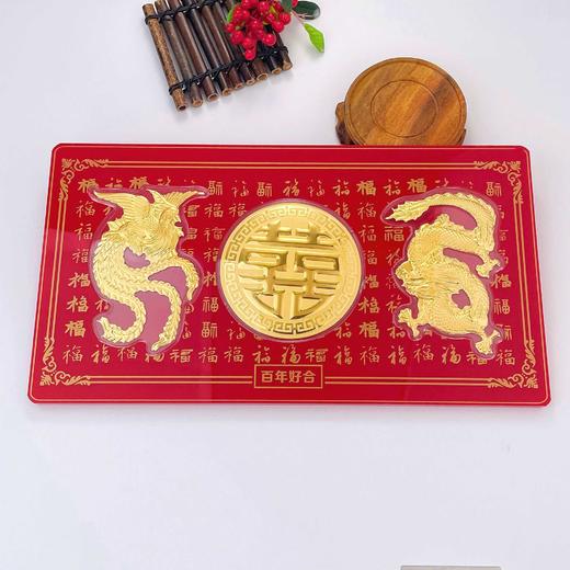 【限时克减150元】足金999#婚庆 龙凤双喜摆件礼盒婚庆礼盒陪嫁嫁妆订婚百年好合摆件礼盒（配精美包装/手提袋、NGTC国检证书）(ATBJ00012)（预售产品下单后不退款不退货不换货不补差价） 商品图4