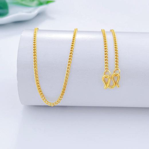 【限时克减150元】足金999.9 侧身链项链(XL00015-06)补差价）补差价）预售产品下单后不退款不退货不换货不补差价 商品图1