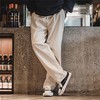 马登工装美式复古米白色牛仔裤棉籽壳cleanfit宽松直筒休闲裤男春 商品缩略图0
