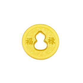 【限时克减150元】【5克】足金999.9 #葫芦实心5g镂空葫芦福禄平安扣金条（配亚克力盒）(JT00026)（预售产品下单后不退款不退货不换货不补差价）