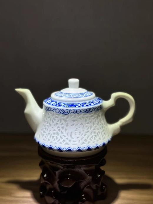 景德镇陶瓷 国瓷红叶 8头玲珑茶具钻石福 商品图2