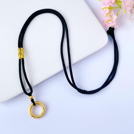 【限时7.5折】【定价黄金】足金 #热卖 #悟空 3D硬金祥云悟空金箍棒平安扣吊坠挂绳成品项链(AJ3DDZ00048)（预售产品下单后不退款不退货不换货不补差（预售产品下单后不退款不退货不换货不补差 商品图2