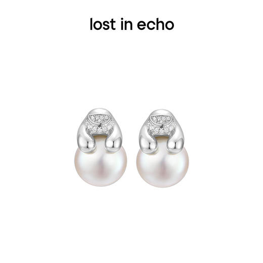 [捡漏价]lost in echo原创设计师款Yetti滚雪球珍珠⽿钉气质精致萌趣耳饰 商品图0