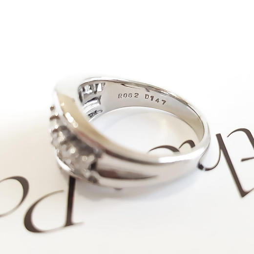 【天然正品】PT900精品铂金豪镶钻镶0.62克拉天然无烧鸽血红水滴形红宝石（热情、忠贞）戒指311223NJ17 商品图3