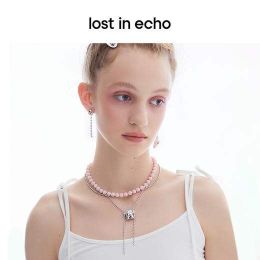 lost in echo原创设计师款Yetti荡秋千双层高级感流线项链锁骨链 商品图2