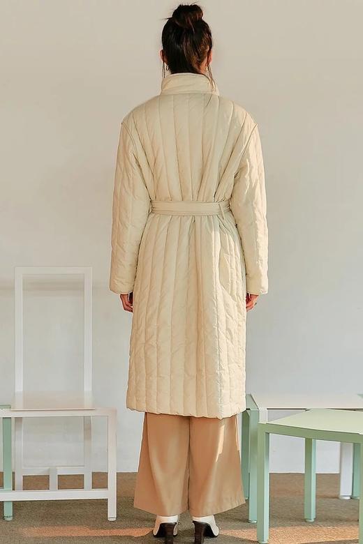 韩都衣舍/Handu Group 温柔风立领长款棉服 14737【不含腰带】 商品图2