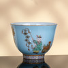 湖水蓝地古彩描金麒麟送子杯 商品缩略图4