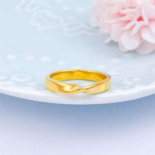 【限时克减150元】足金999.9 #小红书 【精品】空心固口镜面金爱无尽圈戒女戒(AIJZ00025)（预售产品下单后不退款不退货不换货不补差价（预售产品下单后不退款不退货不换货不补差价 商品图0