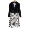 A7108        高端气质减龄百搭小西装外套+波点连衣裙两件套套裙（特价不退换，细节有差异，以实拍为准） 商品缩略图2