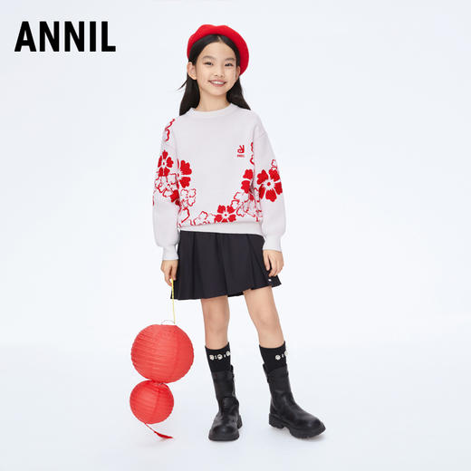 女童百褶裙半身裙裙子有安全裤新款安奈儿童装实体店同款AG413528 商品图3