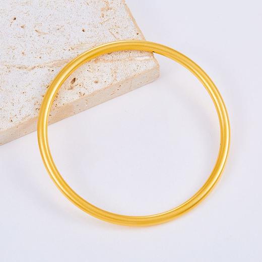 【限时克减150元】足金 【精品】3D硬金空心(面宽约3-3.5mm)仿古法素圈固口手镯(N3DSZ00046-2)（预售产品下单后不退款不退货不换货不补差价） 商品图2