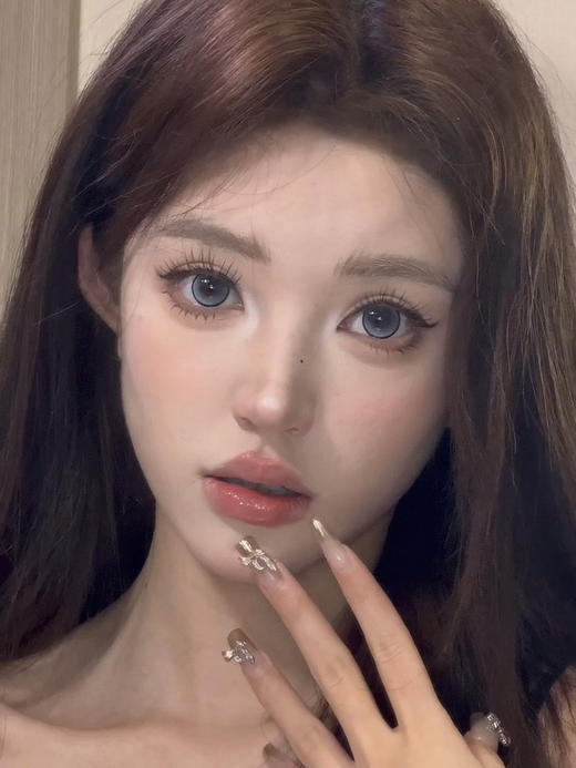 平价月抛 珍珠女孩 lolilook   | 大直径14.5 着色14.0参考值 |(同品牌多副更划算 选款色板在详情页下滑查看）蓝色美瞳 狗狗眼美瞳 商品图1