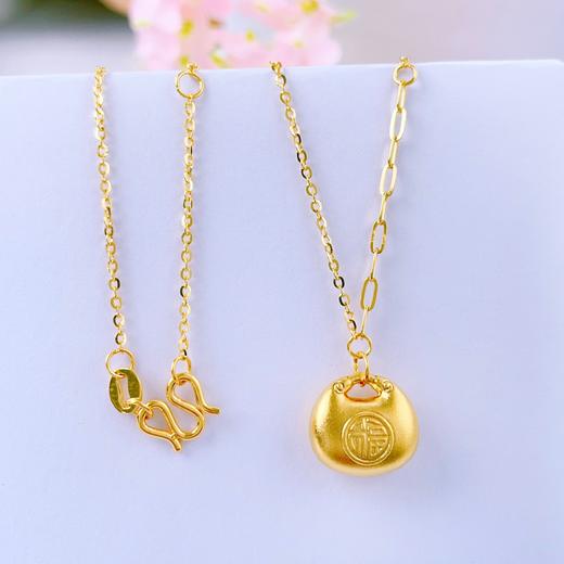 【限时克减150元】足金999 #小胖福 #小红书 5G黄金空心仿古法小胖福锁包套链小胖福套链调节套链(AG5GTL00278)（特殊产品下单后不退款不退货不换货不补差价） 商品图0