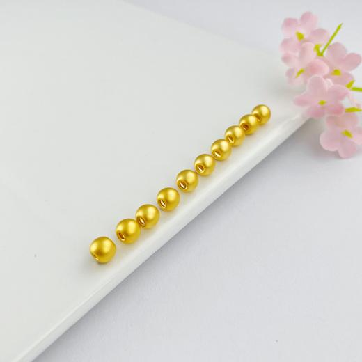 【线上黄金屋】【限时7.5折】【定价黄金】足金 【无字印】3D硬金散珠转运珠5mm古法珠圆珠古法转运珠（约5mm）/10粒(V3DSC00234)（预售产品下单后不退款不退货不换货不补差价） 商品图1