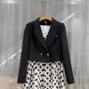 A7108        高端气质减龄百搭小西装外套+波点连衣裙两件套套裙（特价不退换，细节有差异，以实拍为准） 商品缩略图3
