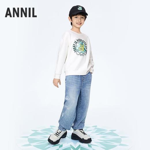 男童简约百搭圆领长袖卫衣新款安奈儿童装实体店同款AB411514 商品图3