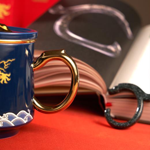 龙行龘龘《有龙则灵》霁蓝釉陶瓷感温马克杯 商品图5