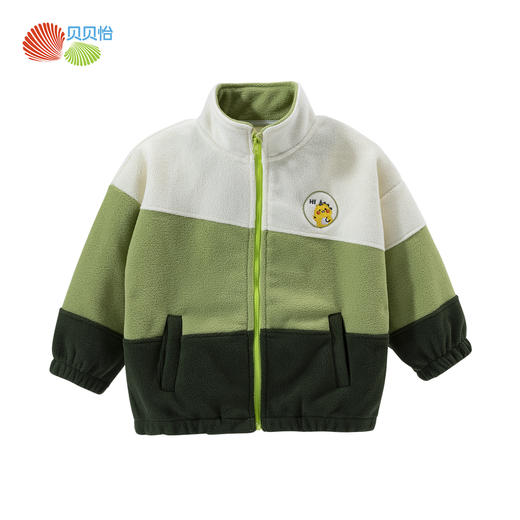 贝贝怡童装儿童摇粒绒外套拼色休闲男童上衣秋冬保暖百搭宝宝夹克ZB1DS029
 商品图6