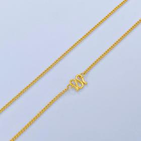 【限时克减150元】足金999.9 侧身链项链(XL00015-06)补差价）补差价）预售产品下单后不退款不退货不换货不补差价