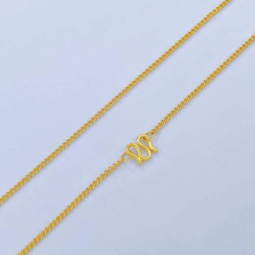 【限时克减150元】足金999.9 侧身链项链(XL00015-06)补差价）补差价）预售产品下单后不退款不退货不换货不补差价 商品图0