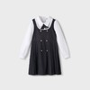 女童学院风假两件翻领长袖连衣裙裙子新款安奈儿童装实体店同款AG413573 商品缩略图4