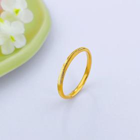 【限时克减150元】足金999 #条戒 #超轻 5G超轻黄金固口空心CNC波光圈戒猫眼条戒(AG5GJZ00186)（预售产品下单后不退款不退货不换货不补差价）